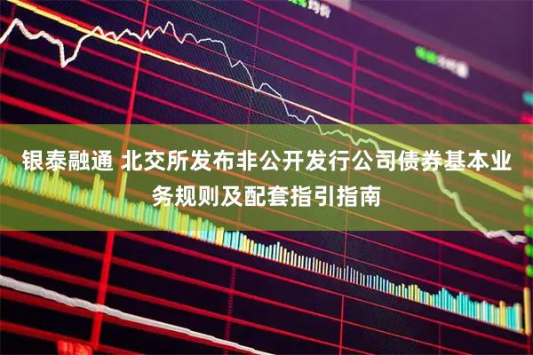 银泰融通 北交所发布非公开发行公司债券基本业务规则及配套指引指南